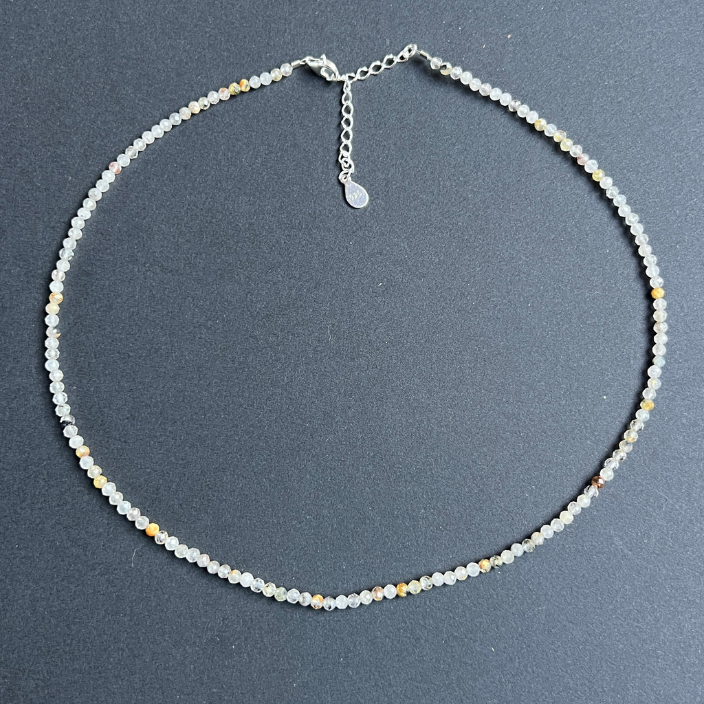 Colier cuart rutilat Golden Thread #81, pietre semipretioase - druzy.ro 1 