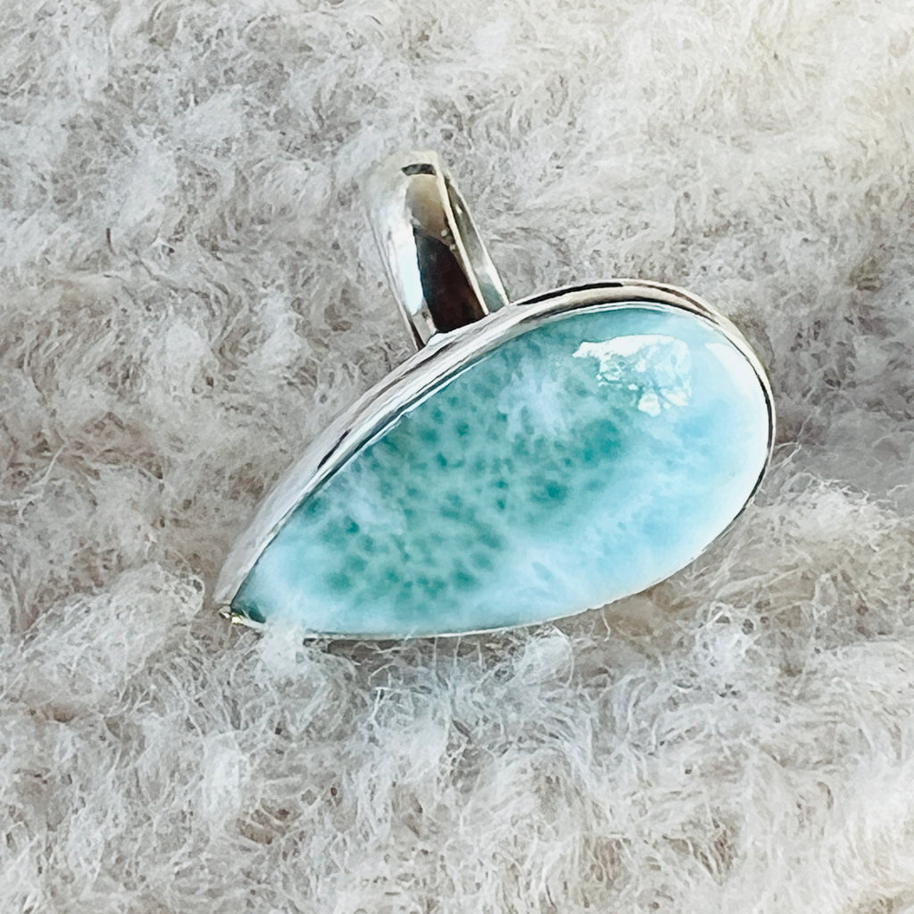 Inel ajustabil cu piatra larimar din argint model 5, pietre semipretioase - druzy.ro 4 