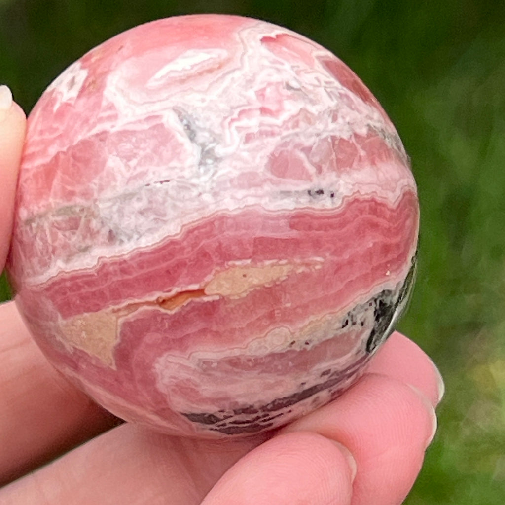 Sfera rodocrozit calitate AAA model 2, pietre semipretioase - druzy.ro 9 