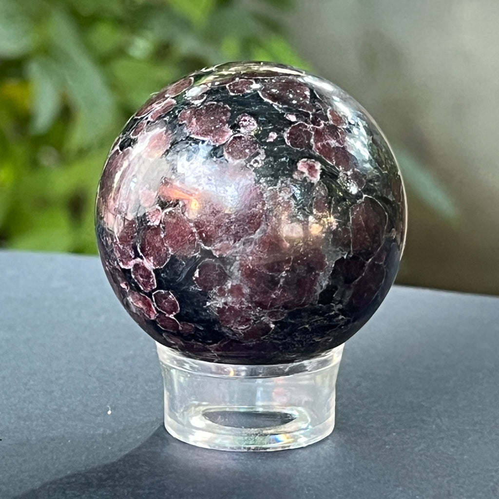 Sfera turmalina neagra cu granat model 5, pietre semipretioase - druzy.ro 4 