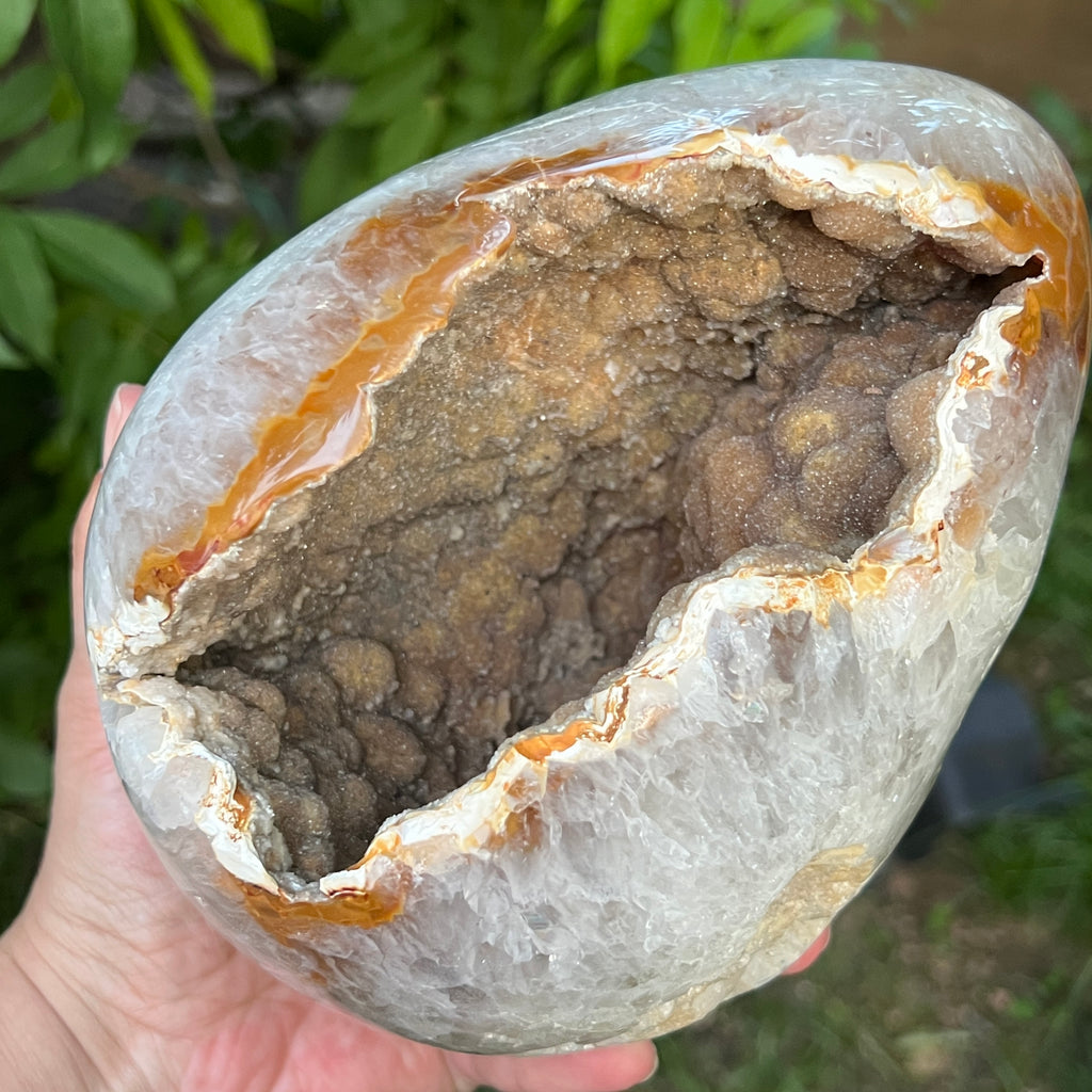 Ou Geoda calcedonie botroidala in agat, pietre semipretioase - druzy.ro 14 