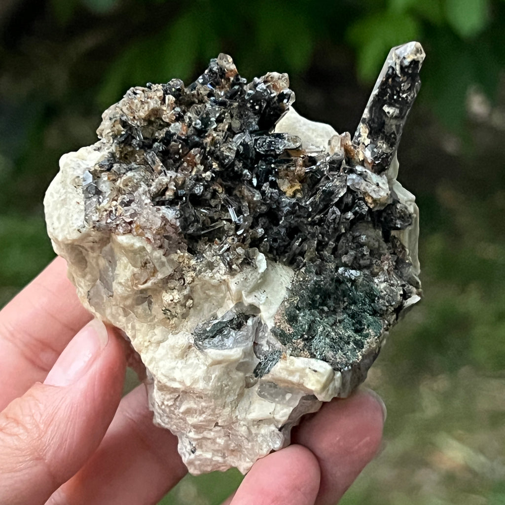 Cluster egirin cuart fumuriu/negru Zomba m24, pietre semipretioase - druzy.ro 12 