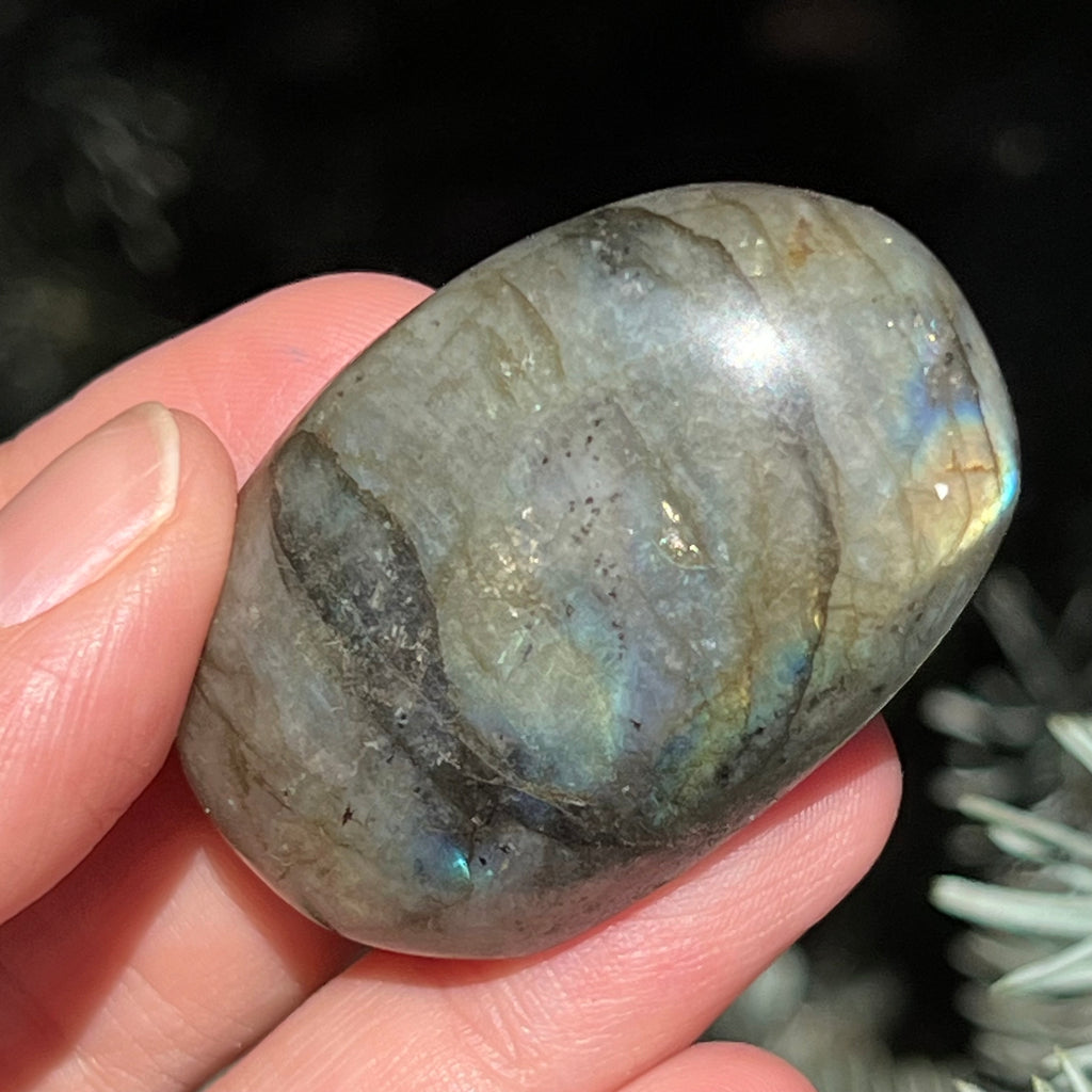 Labradorit palm stone m14, druzy.ro, cristale 7