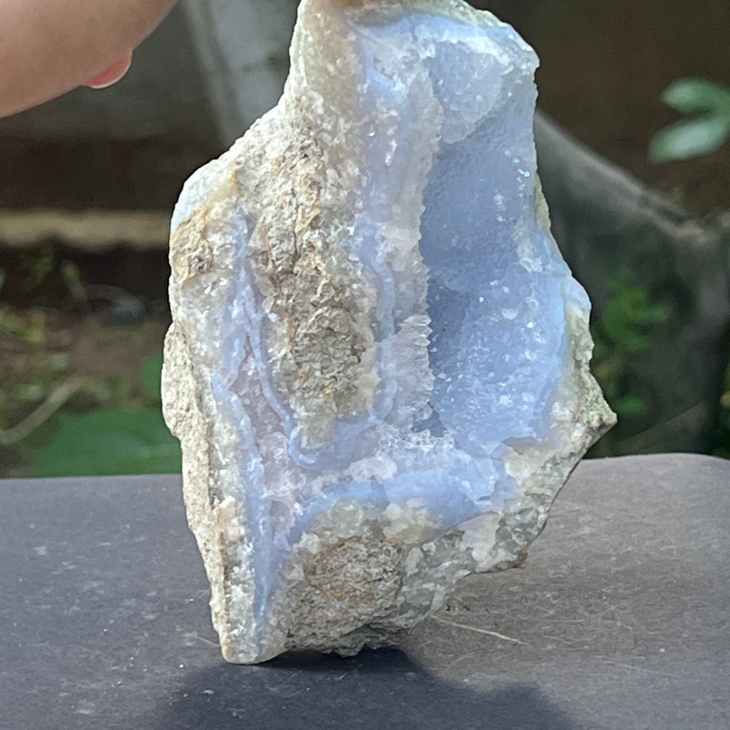 Calcedonie albastra / blue lace/ agat albastru piatra bruta m5, pietre semipretioase - druzy.ro 3 