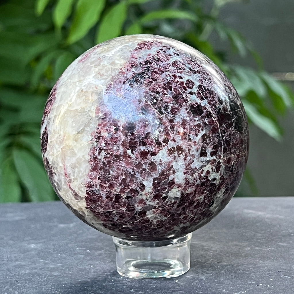Sfera granat cu cuart | Model 3, pietre semipretioase - druzy.ro 7 