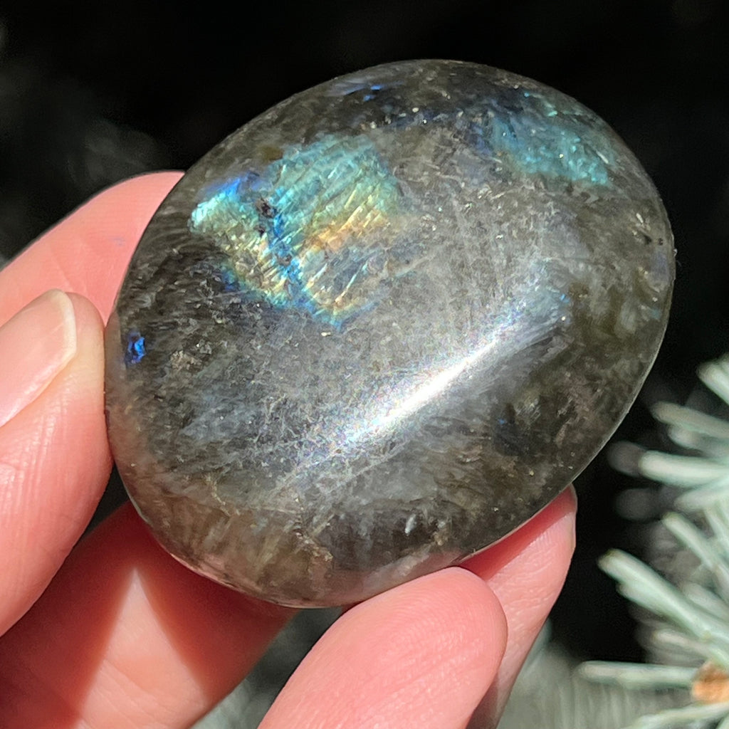 Labradorit palm stone m1, druzy.ro, cristale 1