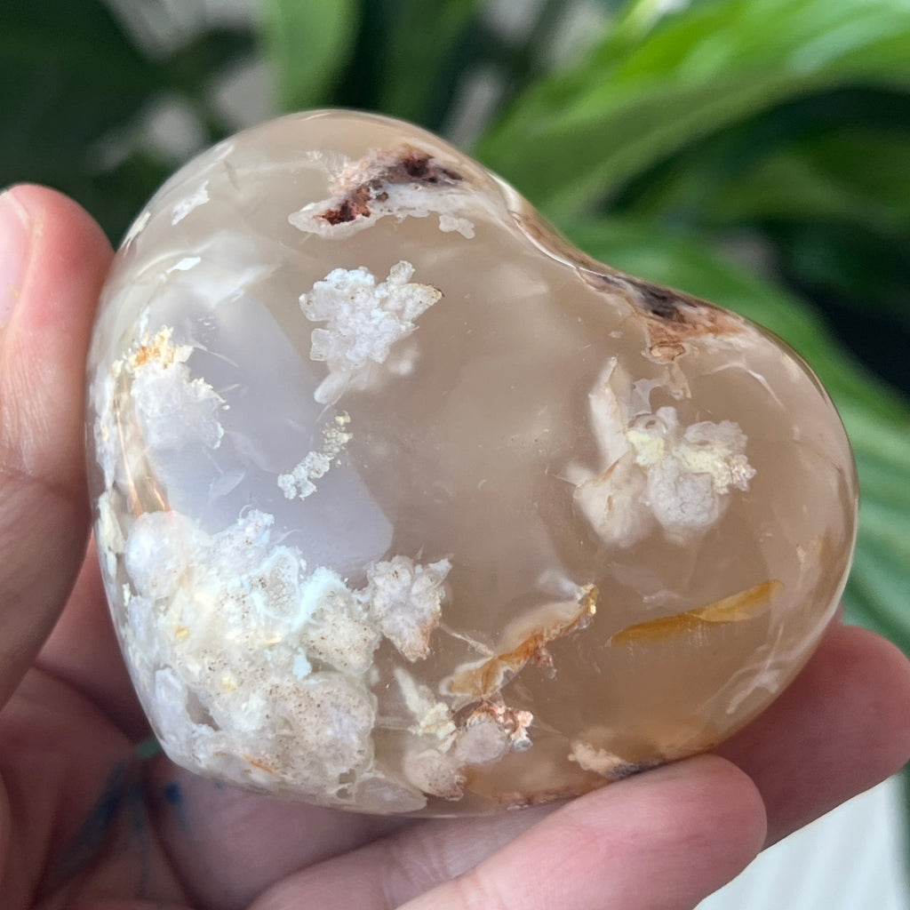Inima agat coral floare | Model 3, pietre semipretioase - druzy.ro 5 