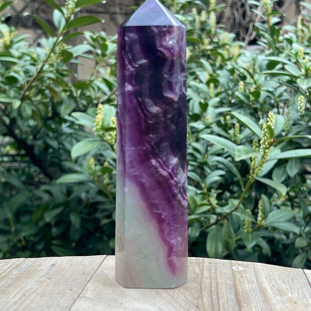 Obelisc fluorit curcubeu model XL2, pietre semipretioase - druzy.ro 2 