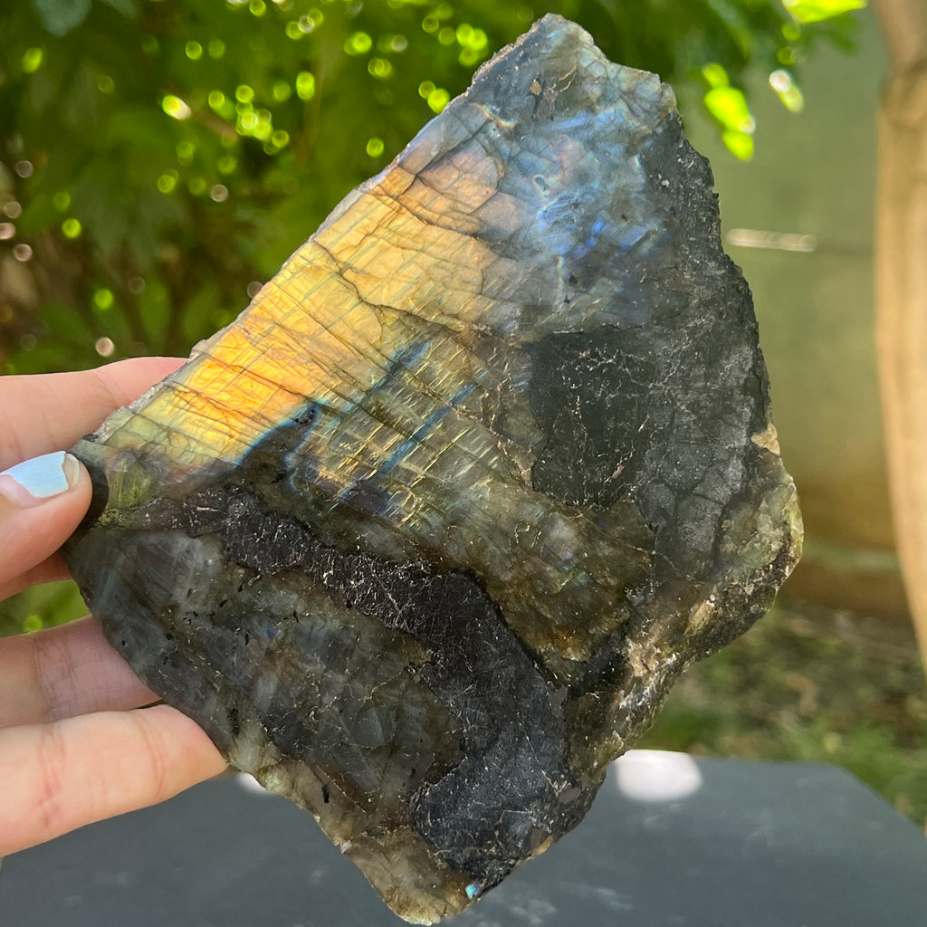 Felie labradorit model 4, pietre semipretioase - druzy.ro 3 