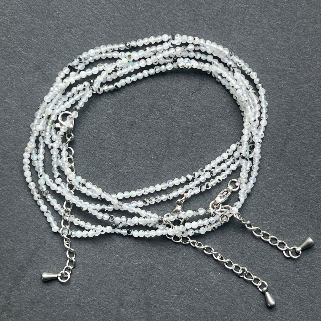 Colier Piatra Lunii sfere 2 mm, pietre semipretioase - druzy.ro 2 