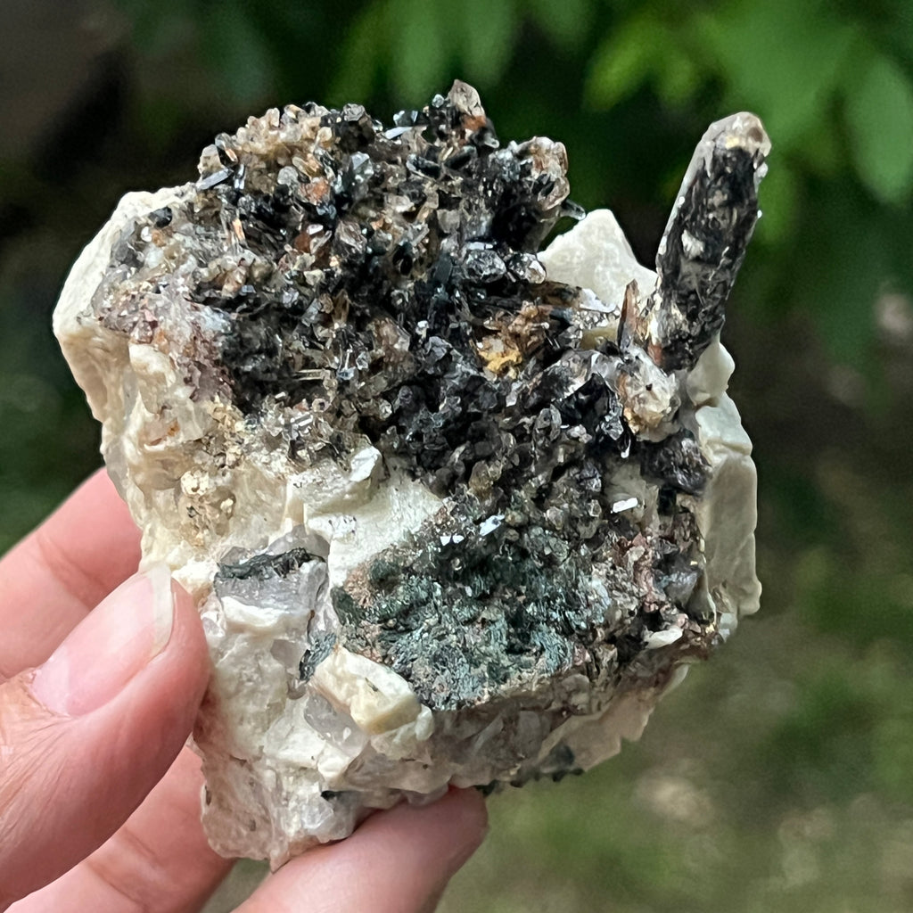Cluster egirin cuart fumuriu/negru Zomba m24, pietre semipretioase - druzy.ro 1 