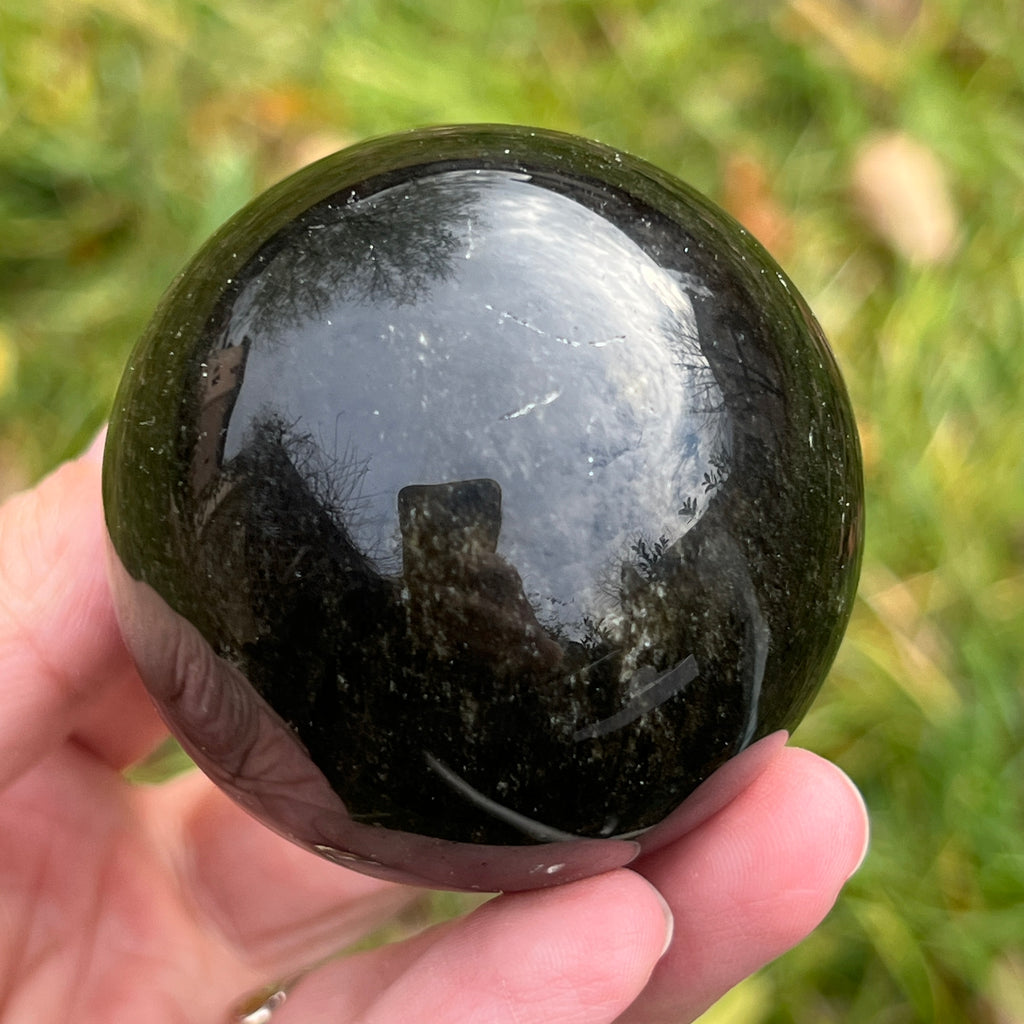 Sfera obsidian model 2, pietre semipretioase - druzy.ro 9 