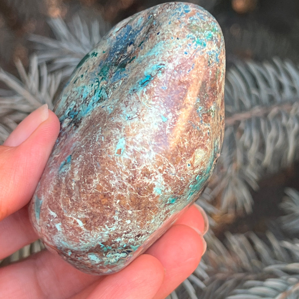 Shattuckite forma libera/palmstone m6, pietre semipretioase - druzy.ro 13 