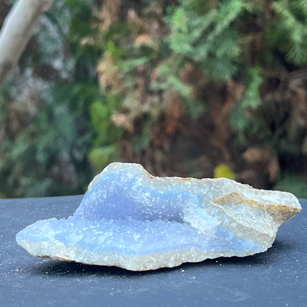 Calcedonie albastra /blue lace/ agat albastru piatra bruta m19, druzy.ro, cristale 1