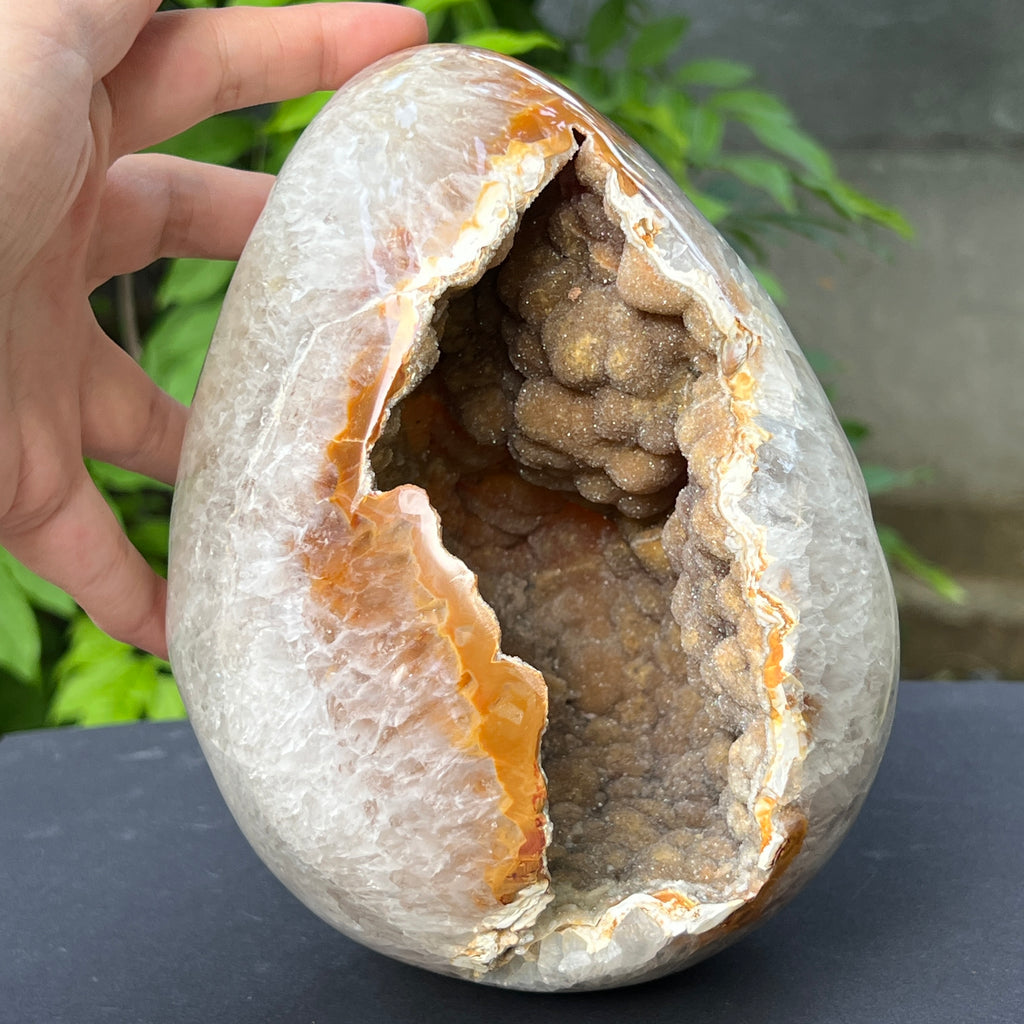 Ou Geoda calcedonie botroidala in agat, pietre semipretioase - druzy.ro 10 