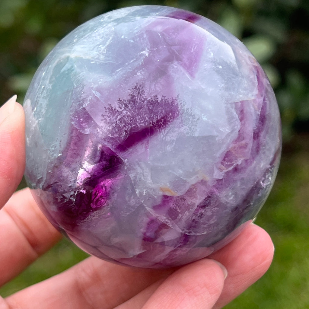 Sfera fluorit curcubeu model 9, pietre semipretioase - druzy.ro 4 