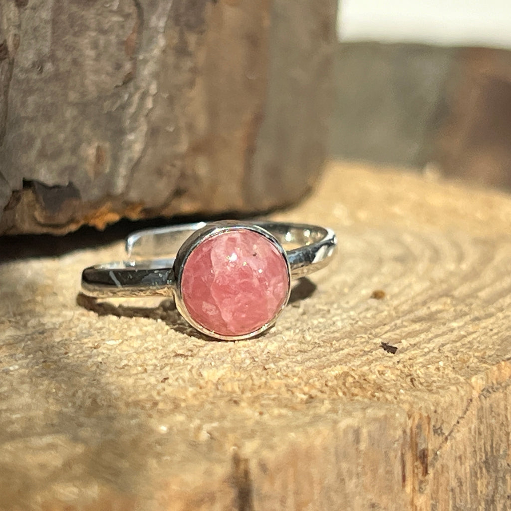 Inel ajustabil rodocrozit argint model 2, pietre semipretioase - druzy.ro 1 