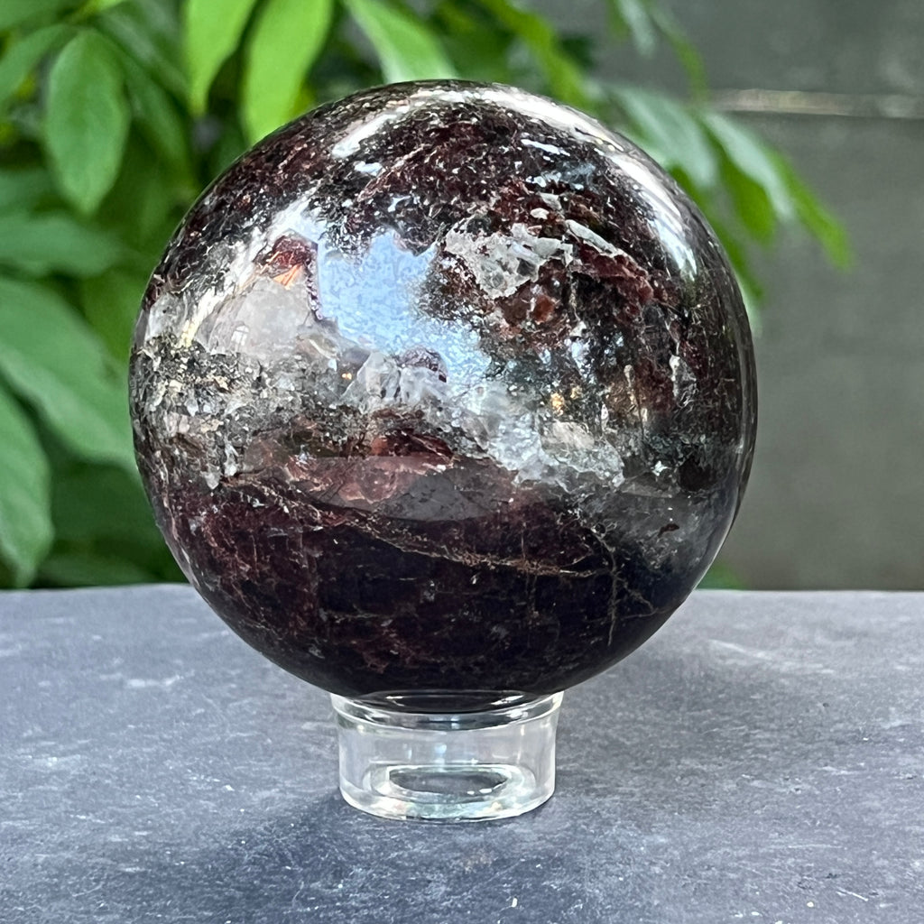 Sfera granat cu cuart | Model 2, pietre semipretioase - druzy.ro 6 
