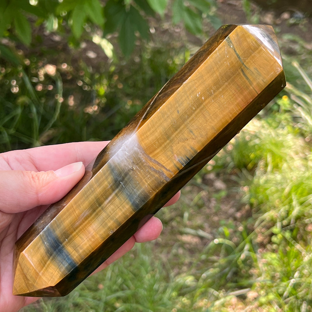 Bagheta dublu varf ochi de tigru model 3, pietre semipretioase - druzy.ro 3 