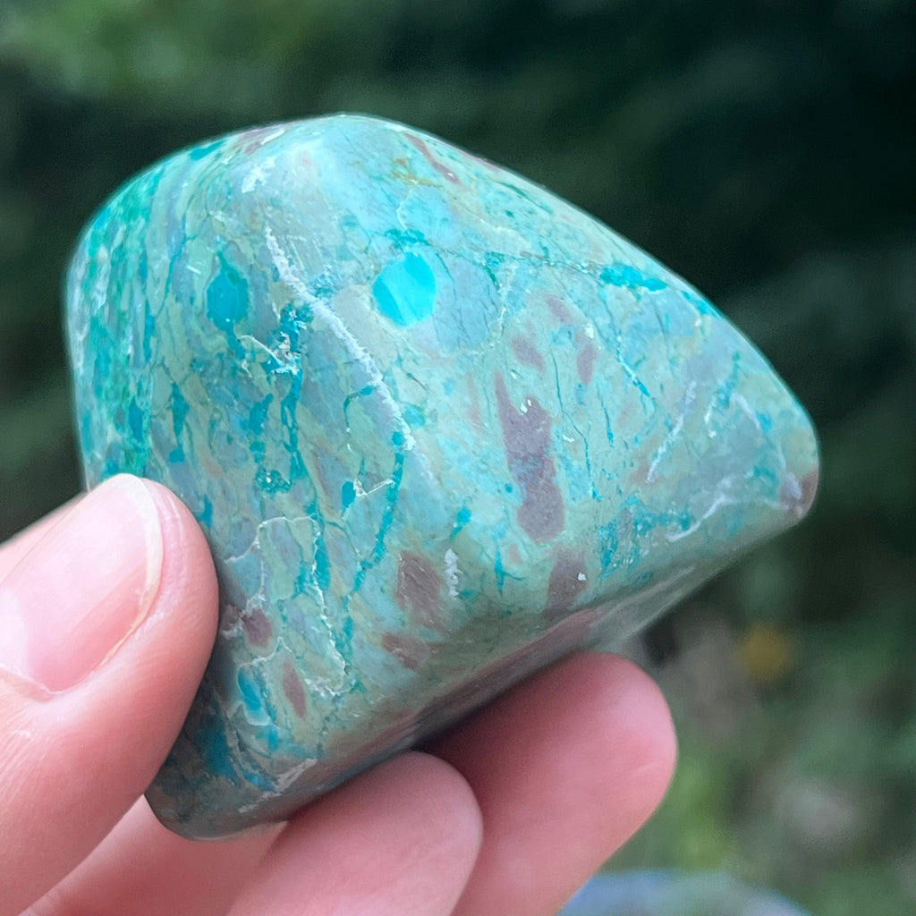 Shattuckite forma libera/palmstone m11, druzy.ro, pietre semipretioase 11