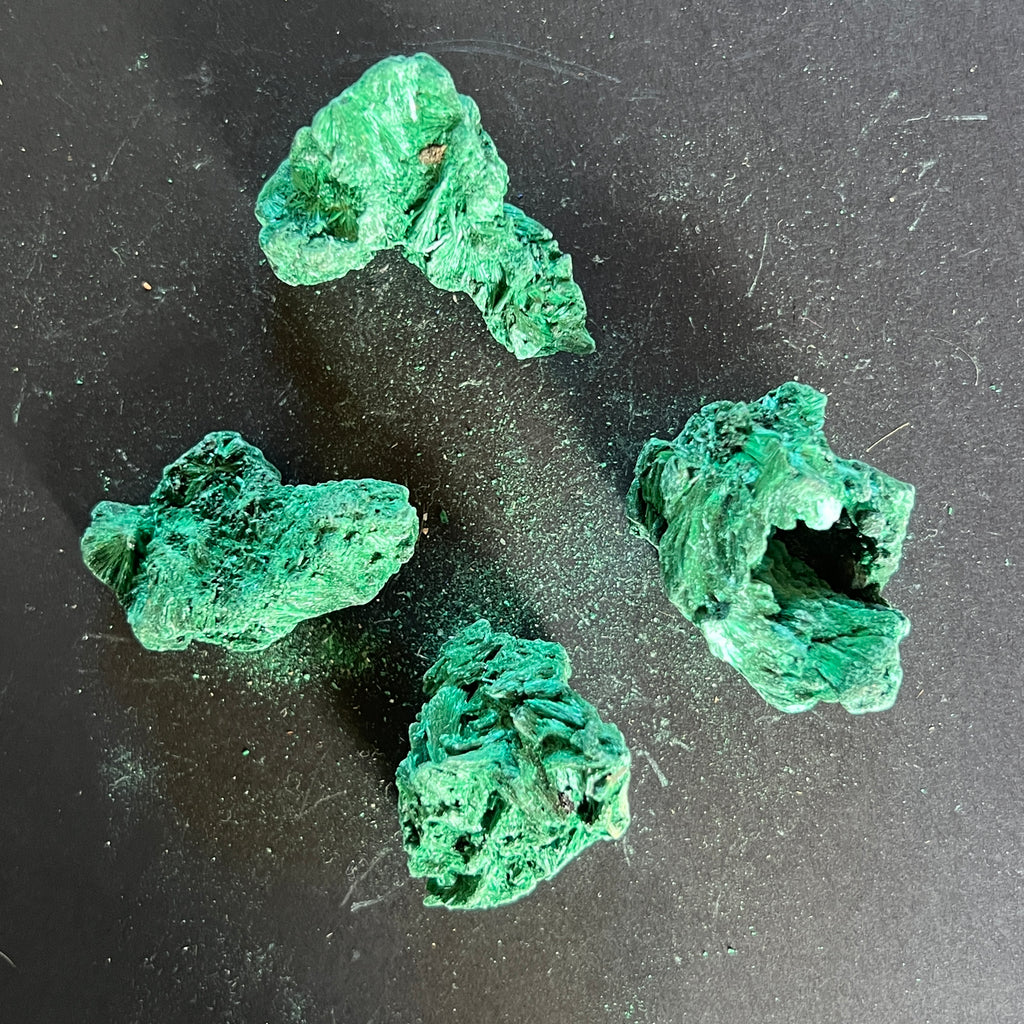 Malachit matasos piatra bruta din Congo, pietre semipretioase - druzy.ro 2 