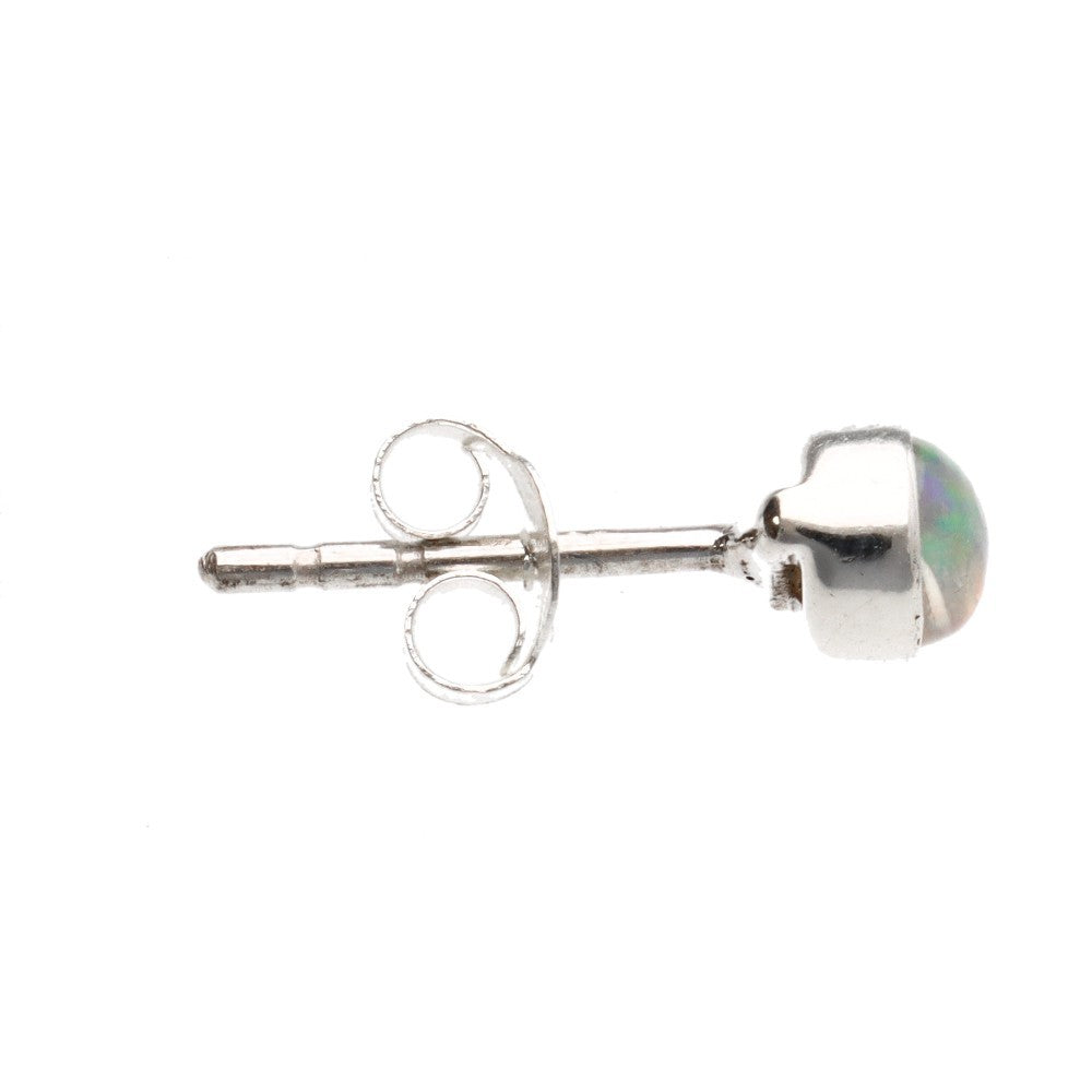 Cercei stud opal din argint Round | Model 1, pietre semipretioase - druzy.ro 2 