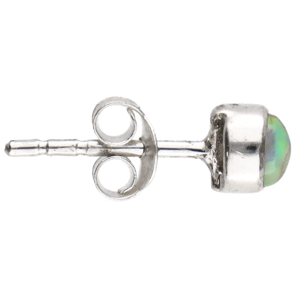 Cercei stud opal din argint Round | Model 3, pietre semipretioase - druzy.ro 2 