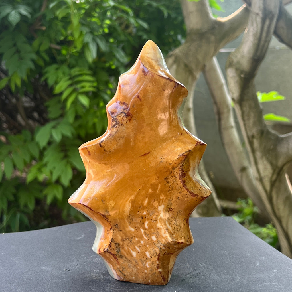 Sculptura jasp ocean forma flacara | Model 1, pietre semipretioase - druzy.ro 5 