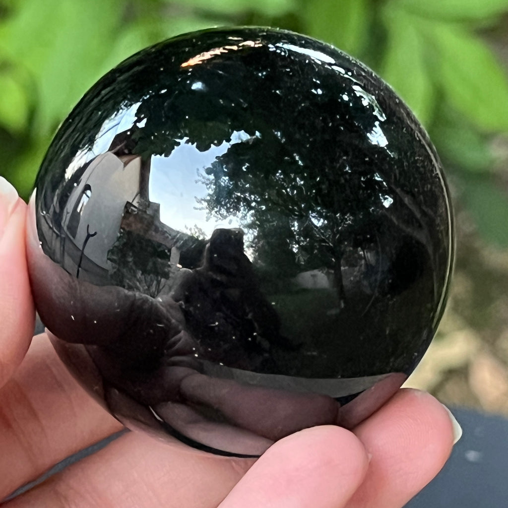 Sfera obsidian model 4, pietre semipretioase - druzy.ro 8 
