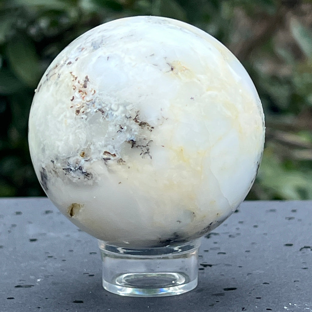 Sfera opal alb dendritic model 1, pietre semipretioase - druzy.ro 6 