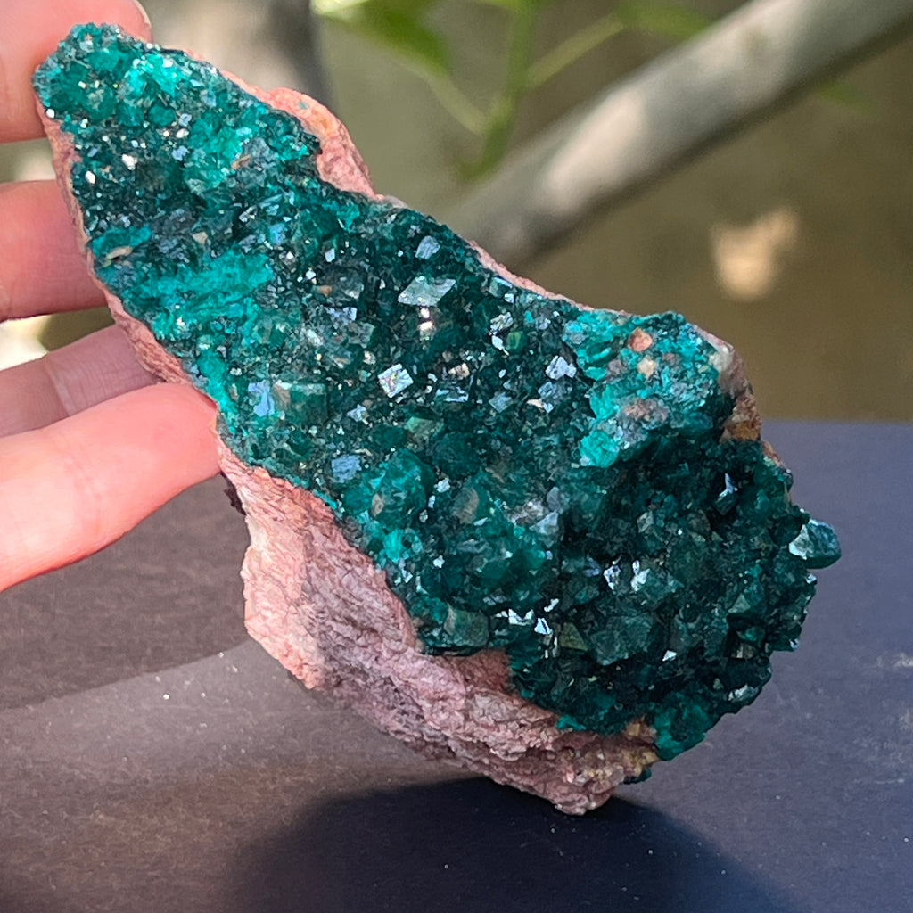 Dioptaz cluster din Congo model 41, pietre semipretioase - druzy.ro 7 