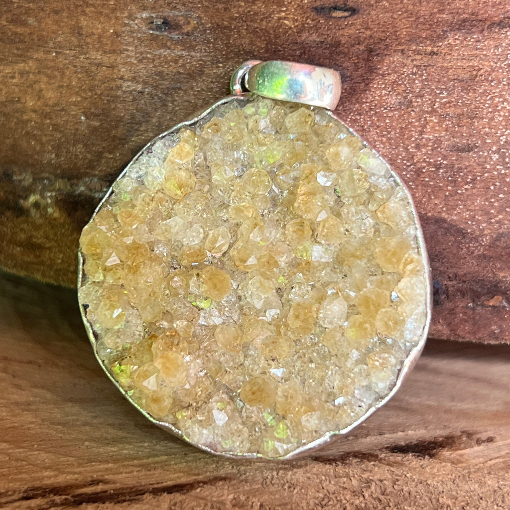 Pandantiv citrinn druzy din argint | Model 1, pietre semipretioase - druzy.ro 2 