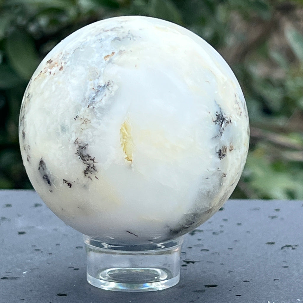 Sfera opal alb dendritic model 1, pietre semipretioase - druzy.ro 4 