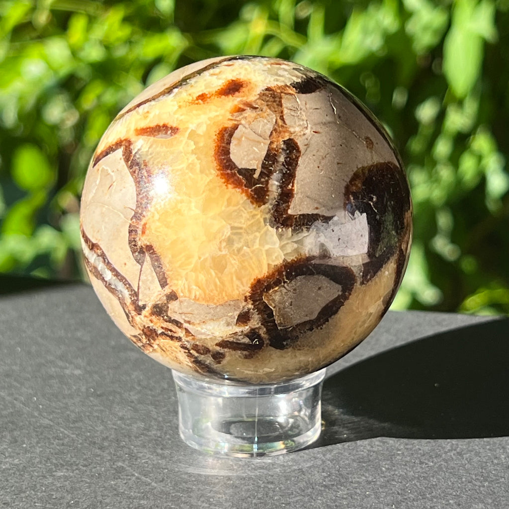 Septaria sfera 6.5 cm model 3, druzy.ro, cristale 1