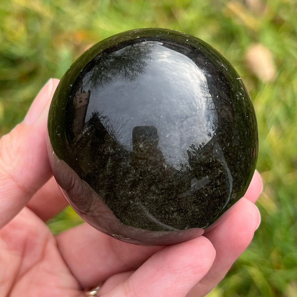 Sfera obsidian model 2, pietre semipretioase - druzy.ro 6 