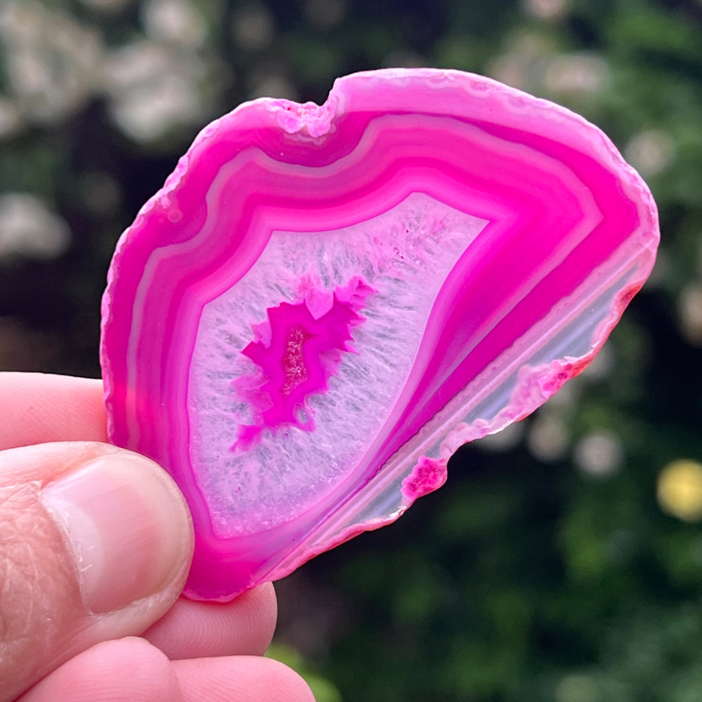 Felie agat roz Brasil m8, pietre semipretioase - druzy.ro 2 
