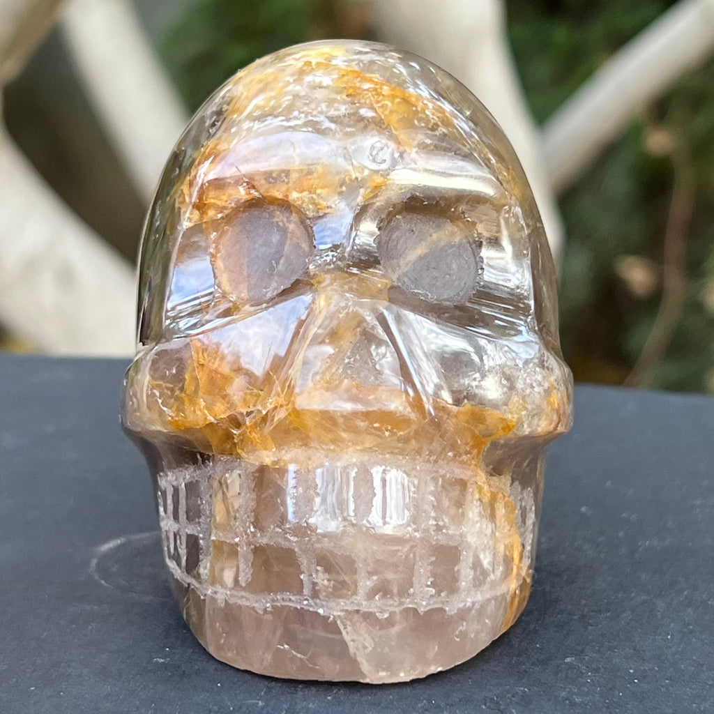 Craniu cuart fumuriu model 2, druzy.ro, cristale 3