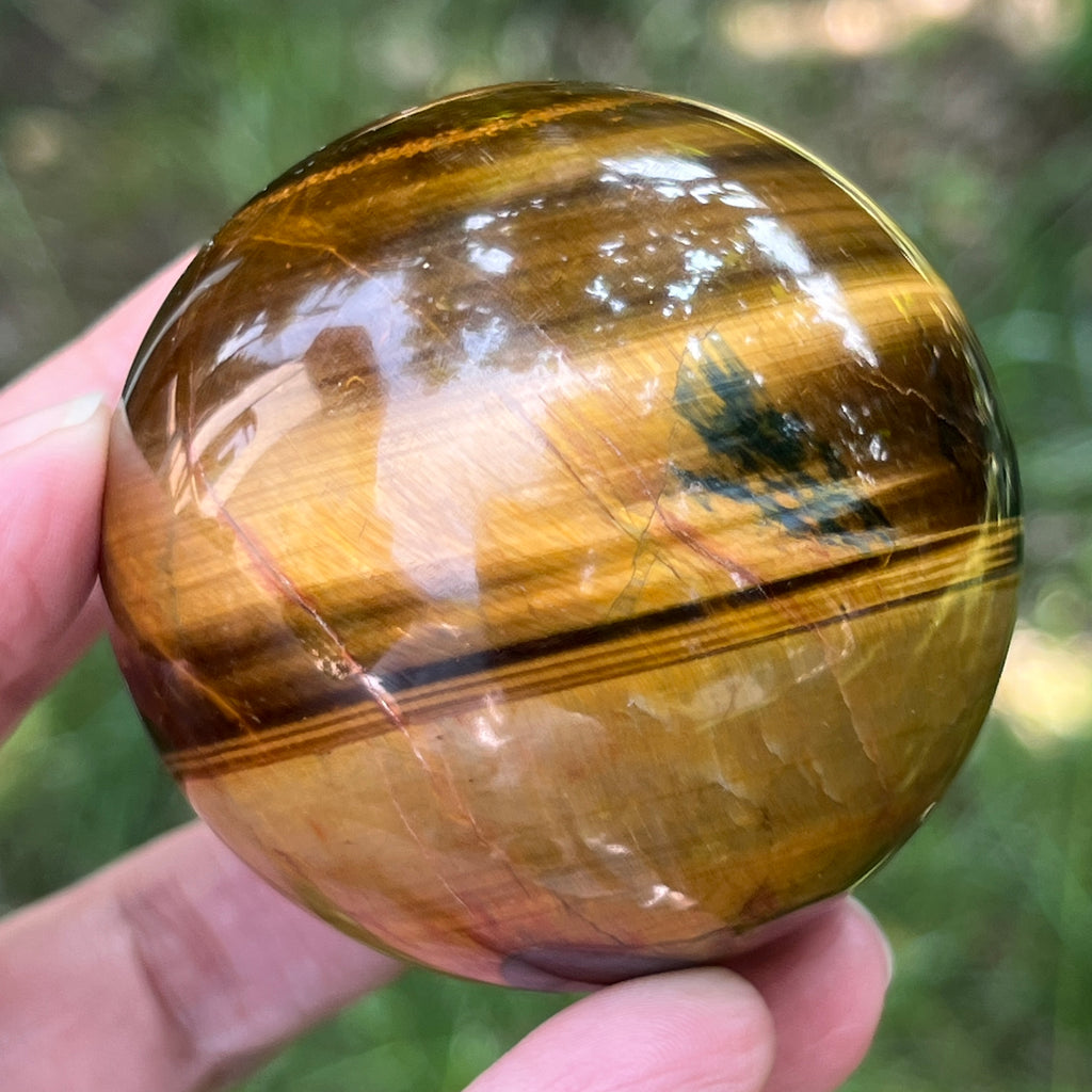 Ochi de tigru sfera model 3, pietre semipretioase - druzy.ro 8 