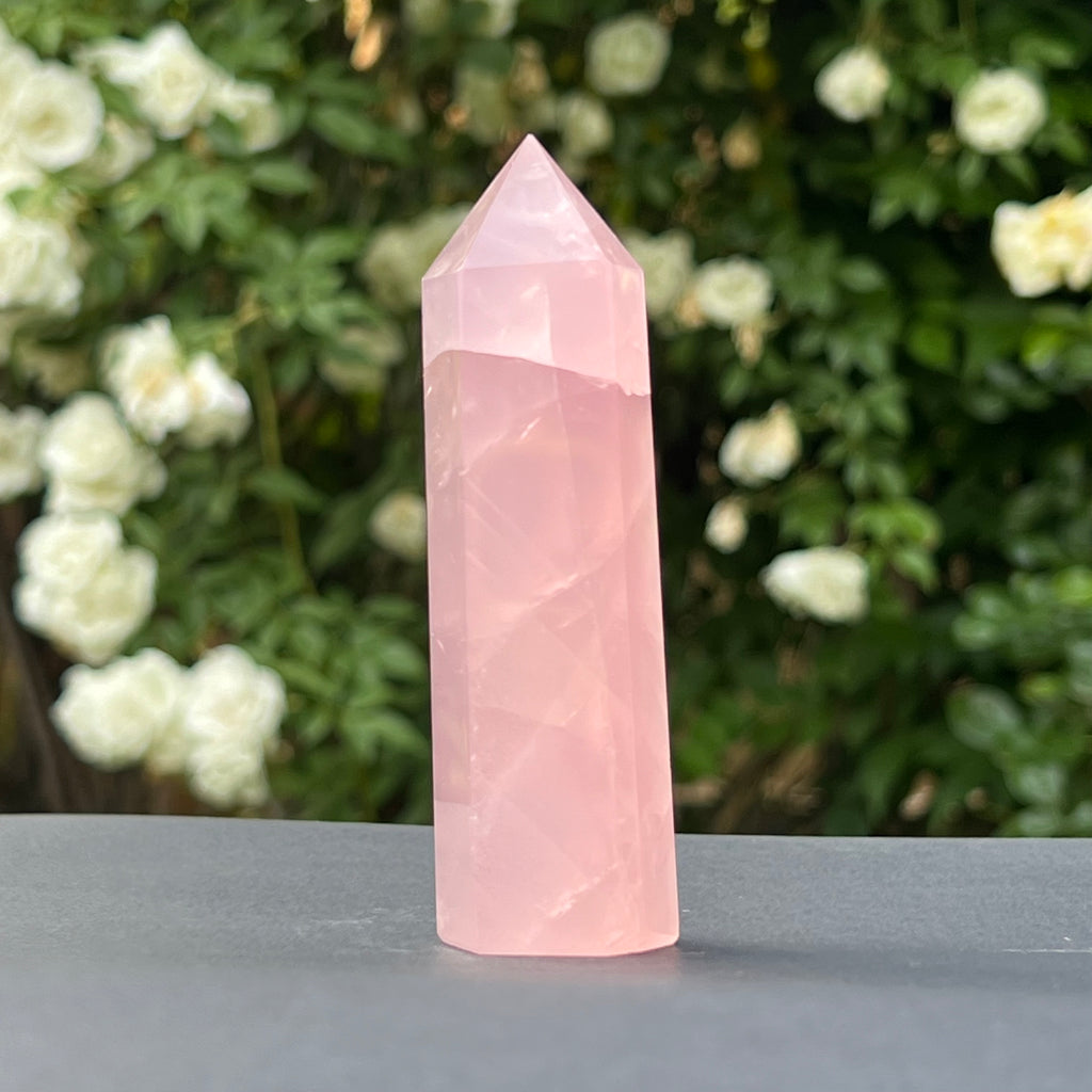 Obelisc cuart roz Namibia model 7, pietre semipretioase - druzy.ro 3