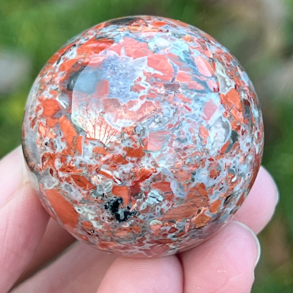 Sfera jasp rosu model 7, pietre semipretioase - druzy.ro 6 