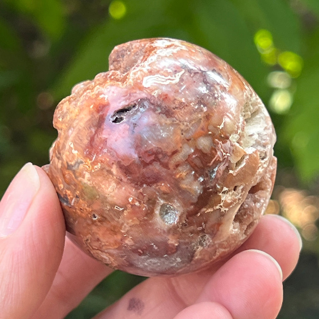 Sfera agat Crazy Lace | Model 13, pietre semipretioase - druzy.ro 8 