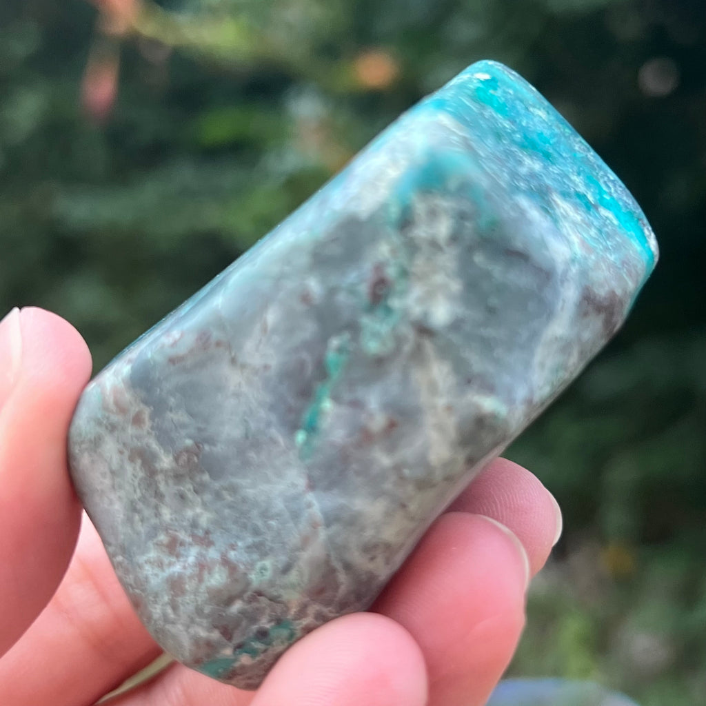 Shattuckite forma libera/palmstone m3, druzy.ro, pietre semipretioase 7