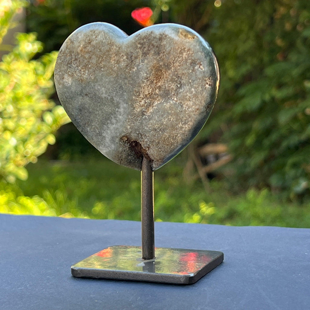 Inima ametist stand model 3, calitate +AAA geoda ametist Urguay, pietre semipretioase - druzy.ro 3 