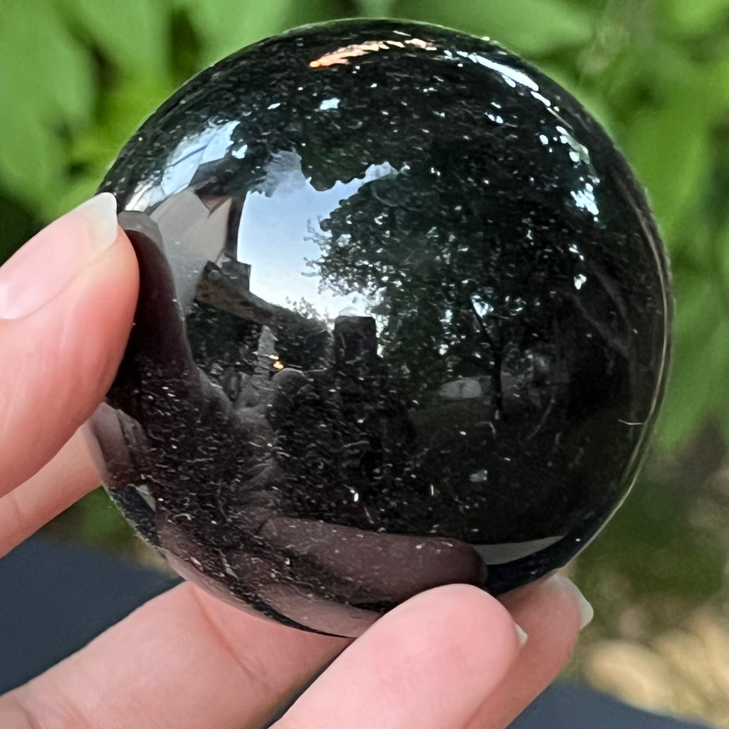 Sfera obsidian model 4, pietre semipretioase - druzy.ro 2 