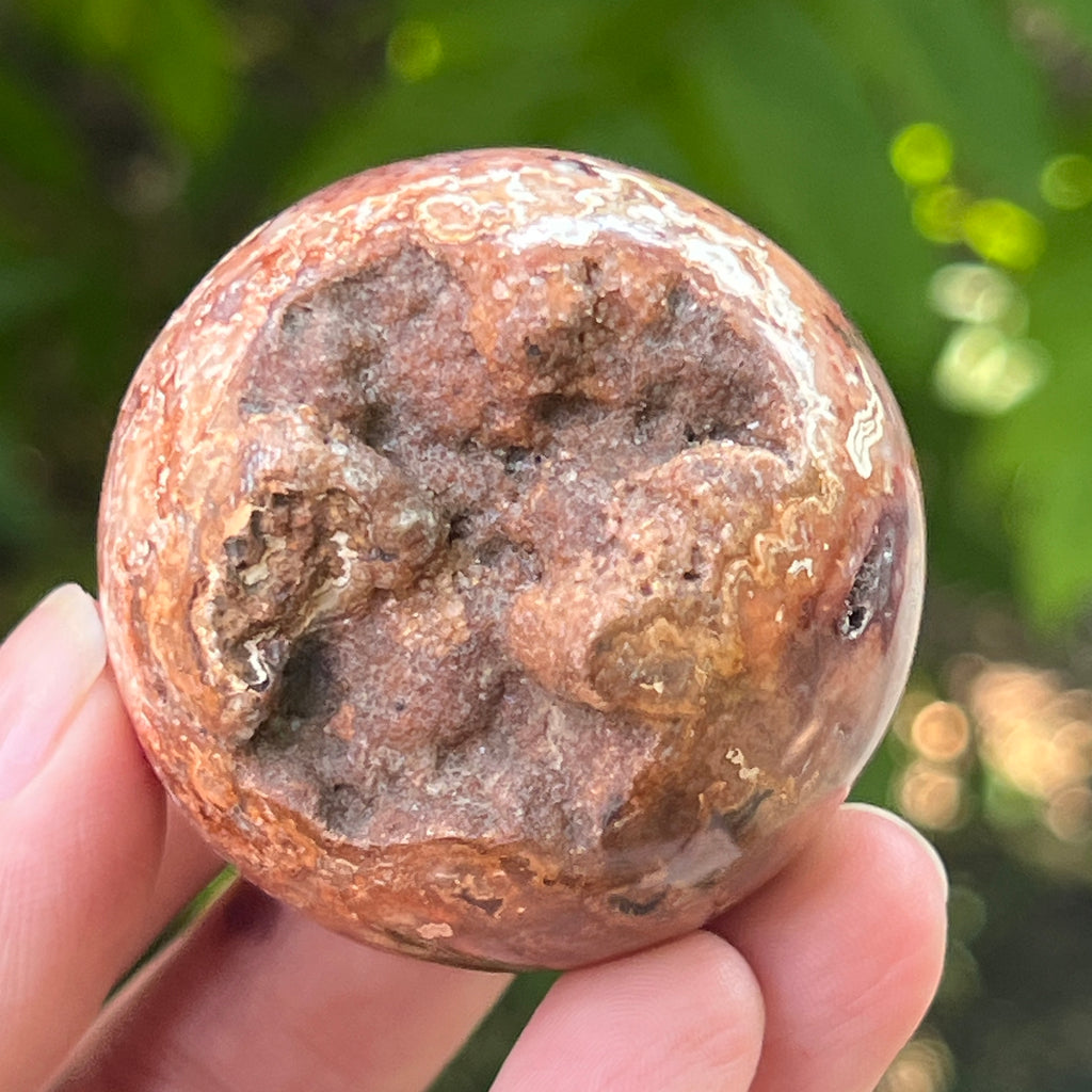 Sfera agat Crazy Lace | Model 13, pietre semipretioase - druzy.ro 7 