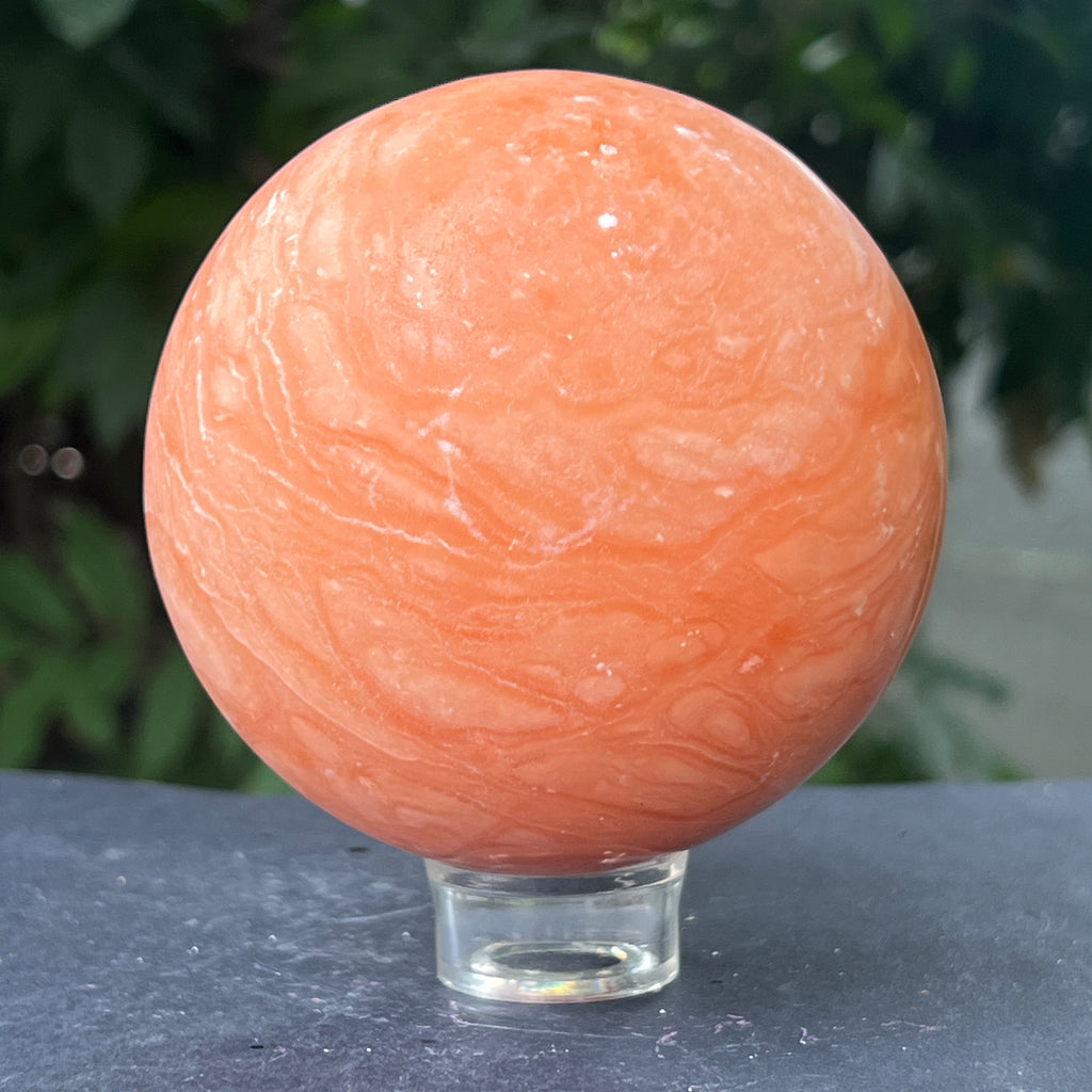 Sfera calcit portocaliu model 1, pietre semipretioase - druzy.ro 2 
