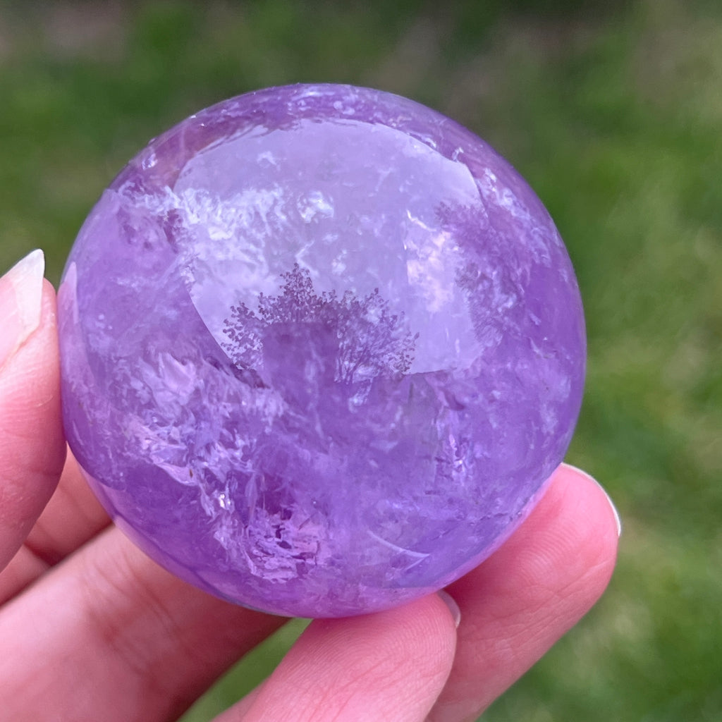 Sfera ametist AA din Brazilia model 11, pietre semipretioase - druzy.ro 4 