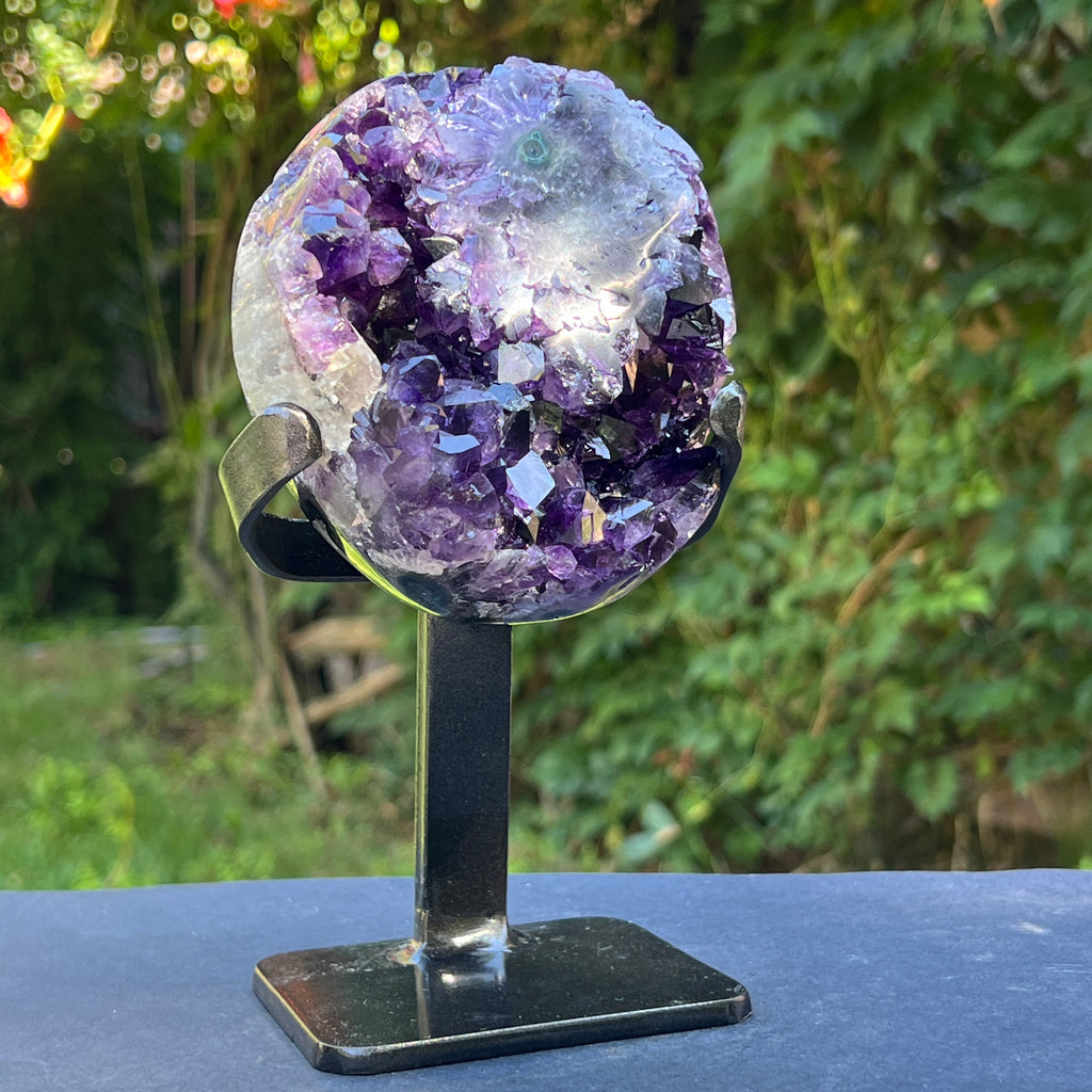 Ametist Uruguay AAA pe stand calitate +AAA, geoda ametist Urguay | Model 3, pietre semipretioase - druzy.ro 5 
