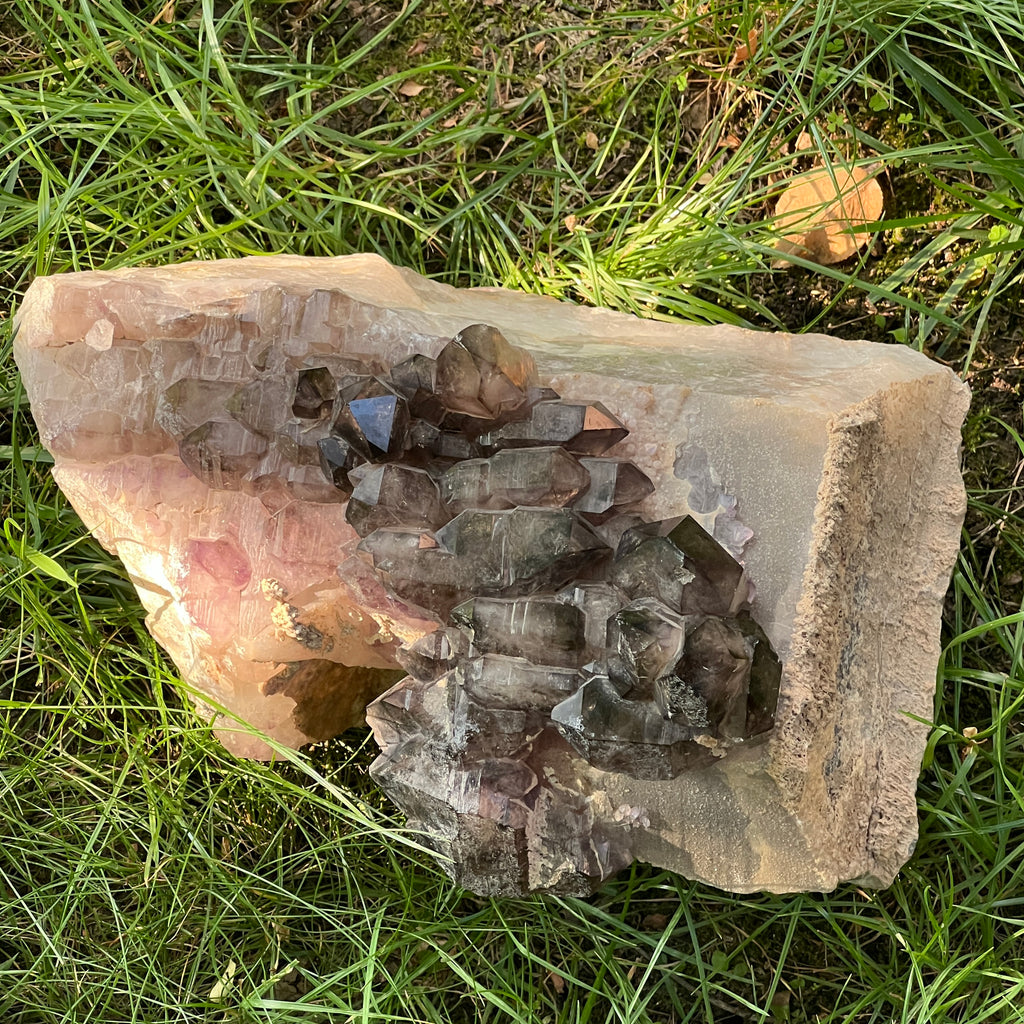 Specimen cluster cuart fumuriu mina Brandberg m8, pietre semipretioase - druzy.ro 12 