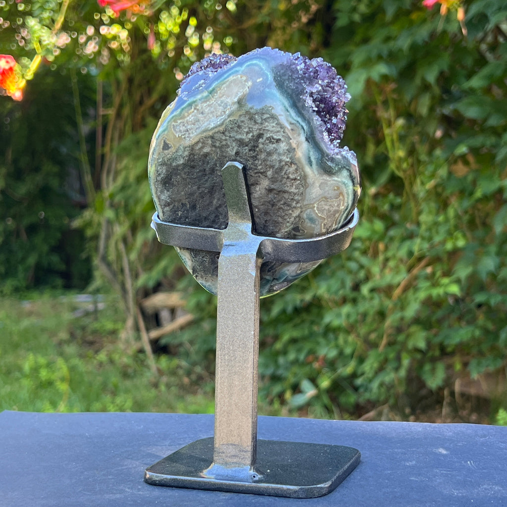 Ametist Uruguay AAA pe stand calitate +AAA, geoda ametist Urguay | Model 4, pietre semipretioase - druzy.ro 5 
